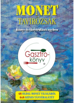  Gasztro-könyv sorozat - Monet - Tavirózsák Könyv és tányéralátét egyben