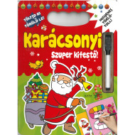 Töltsd ki és töröld le! - Karácsonyi szuper kifestő PIROS