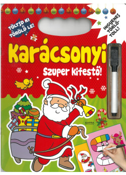 Töltsd ki és töröld le! - Karácsonyi szuper kifestő PIROS