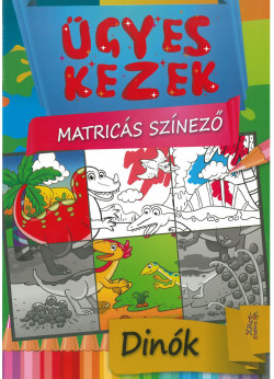 Ügyes kezek-matricás színező-dínók