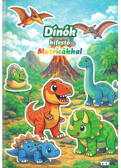Dínók kifestő - Matricákkal