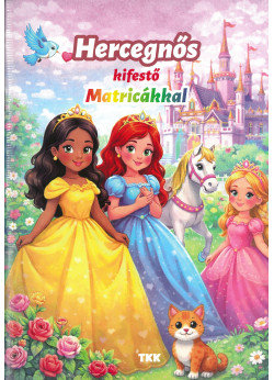 Hercegnős kifestő - Matricákkal