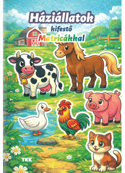 Háziállatok kifestő - Matricákkal