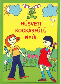 Húsvéti kockásfülű nyúl - mesés kifestő
