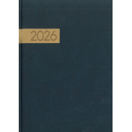 2026 határidőnapló PGD napi SÖTÉTKÉK (arany évszámmal)