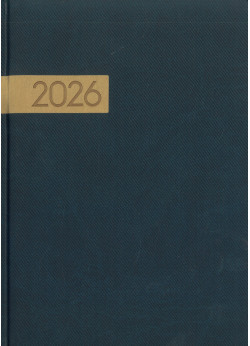 2026 határidőnapló PGD napi SÖTÉTKÉK (arany évszámmal)