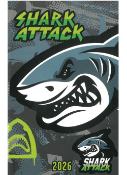 2026 zsebnaptár A6 tűzött  Shark Attack