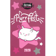 2026 zsebnaptár A6 tűzött  Kit Tok Purrfect