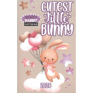 2026 zsebnaptár A6 tűzött  Cutest Little Bunny