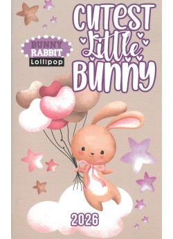 2026 zsebnaptár A6 tűzött  Cutest Little Bunny
