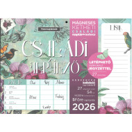 2026 Mágneses naptár 2 heti jegyzettömbbel
