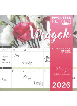 2026 Mágneses naptár VIRÁGOK 
