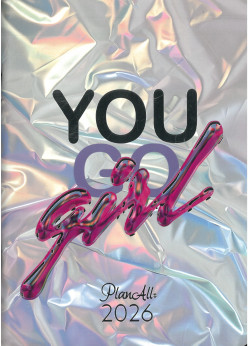 2026 zsebnaptár B6 tűzött  YOU GO GIRL