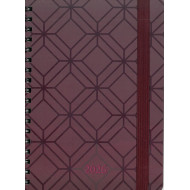 2026 spirálozott B6 határidőnapló  PERFECT BORDÓ