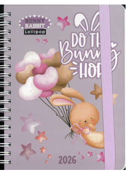 2026 spirálozott B6 határidőnapló  DO THE BUNNY RABBIT