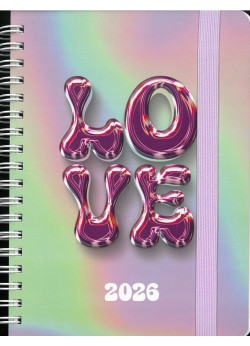 2026 spirálozott B6 határidőnapló  LOVE