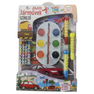 Zajos járművek - szuper színező móka csomag