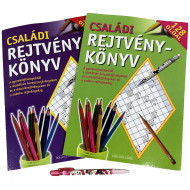 Családi Rejtvénykönyv 2db + ajándék írószerrel