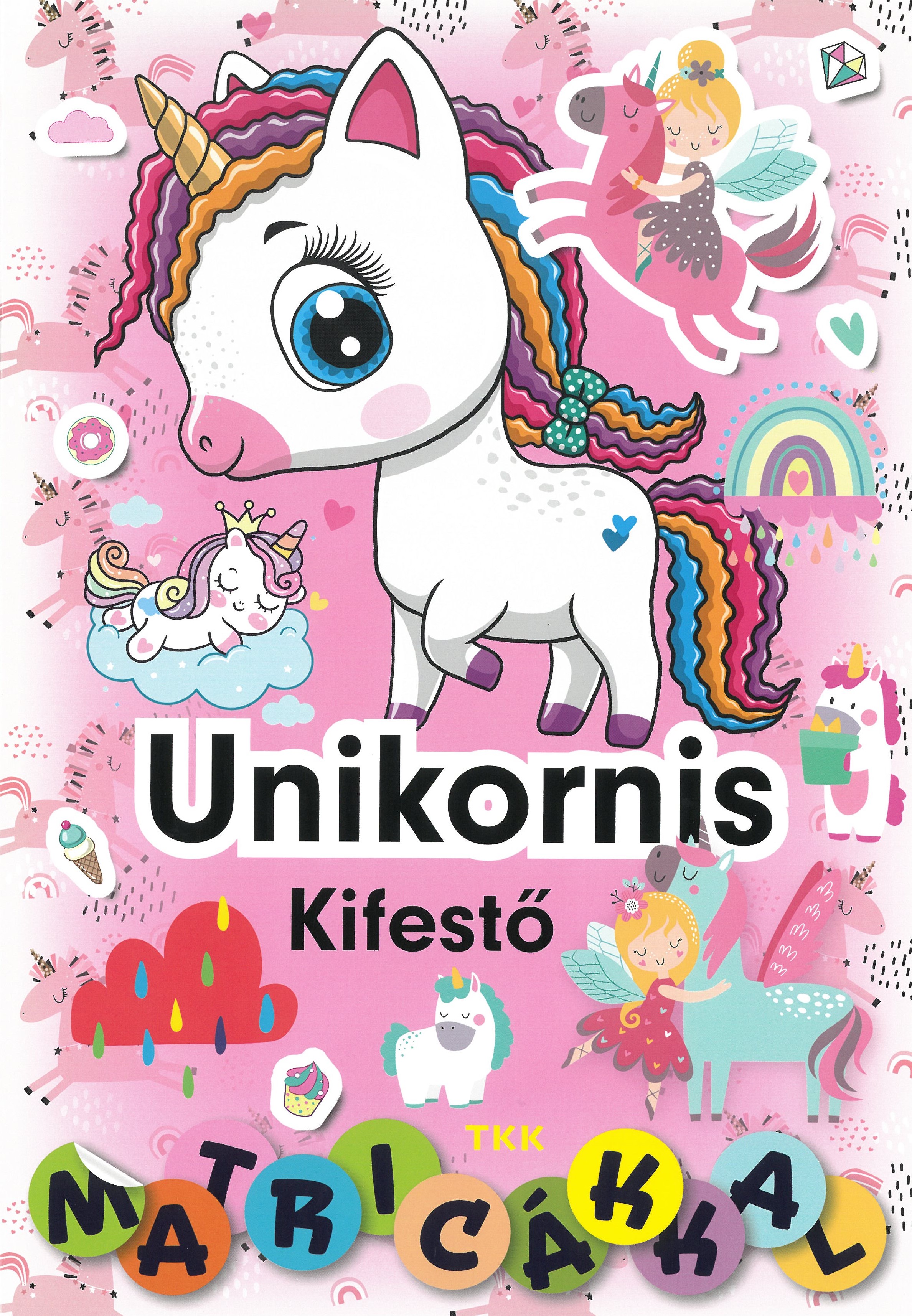Unikornis kifestő - matricákkal Unikornis kifestő - matricákkal