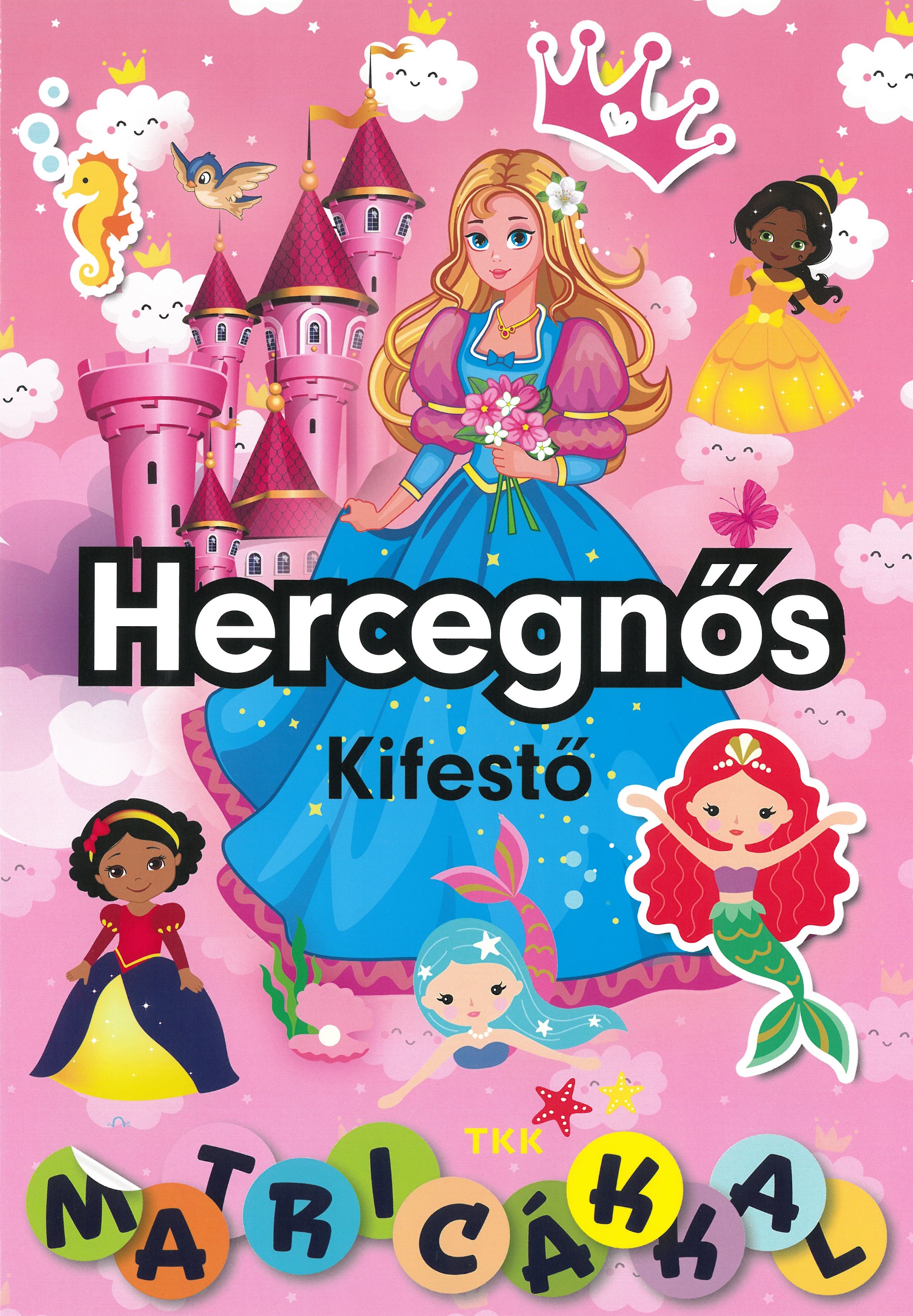 Hercegnős kifestő - matricákkal