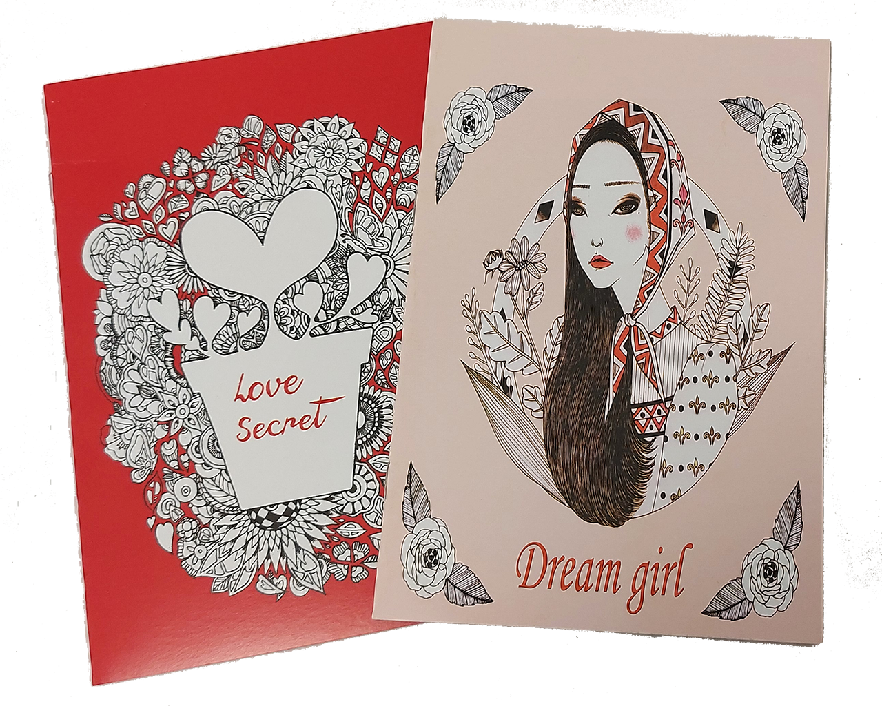 Felnőtt kifestő A5 duo pack Love secret/Dream girl