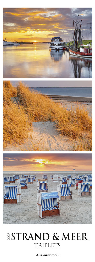 Falinaptár Strand & Meer - Triplets 2023.   25x69.