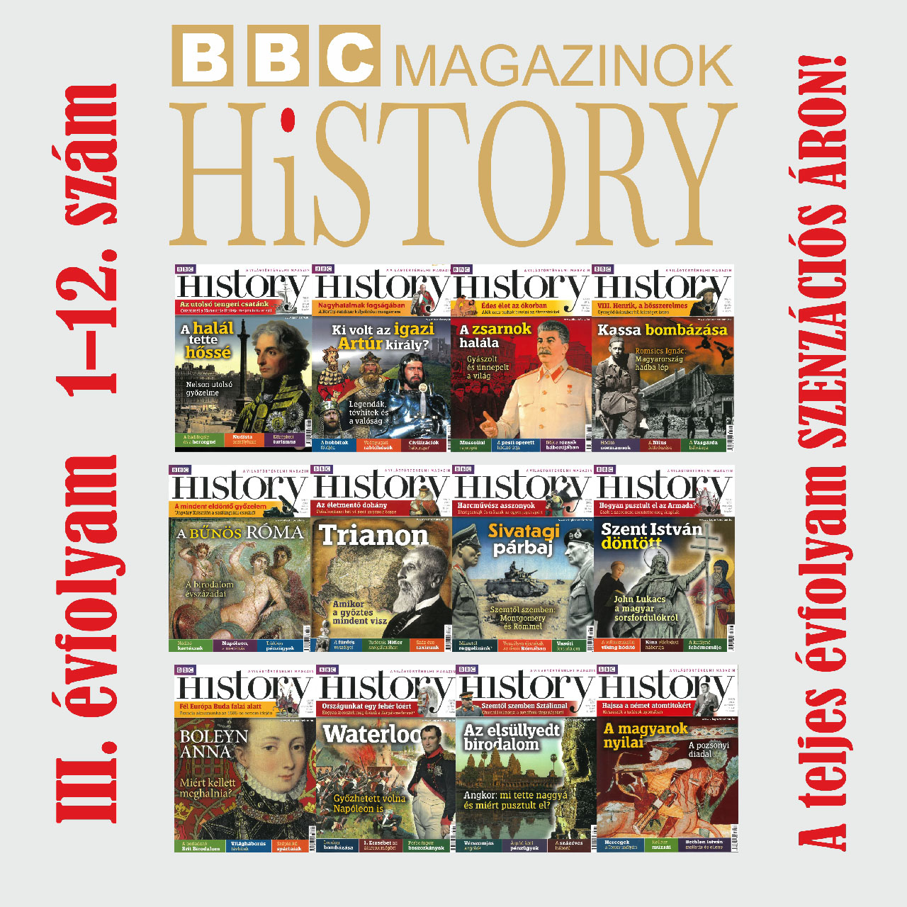 BBC HISTORY magazin akciós csomag - 3. évfolyam