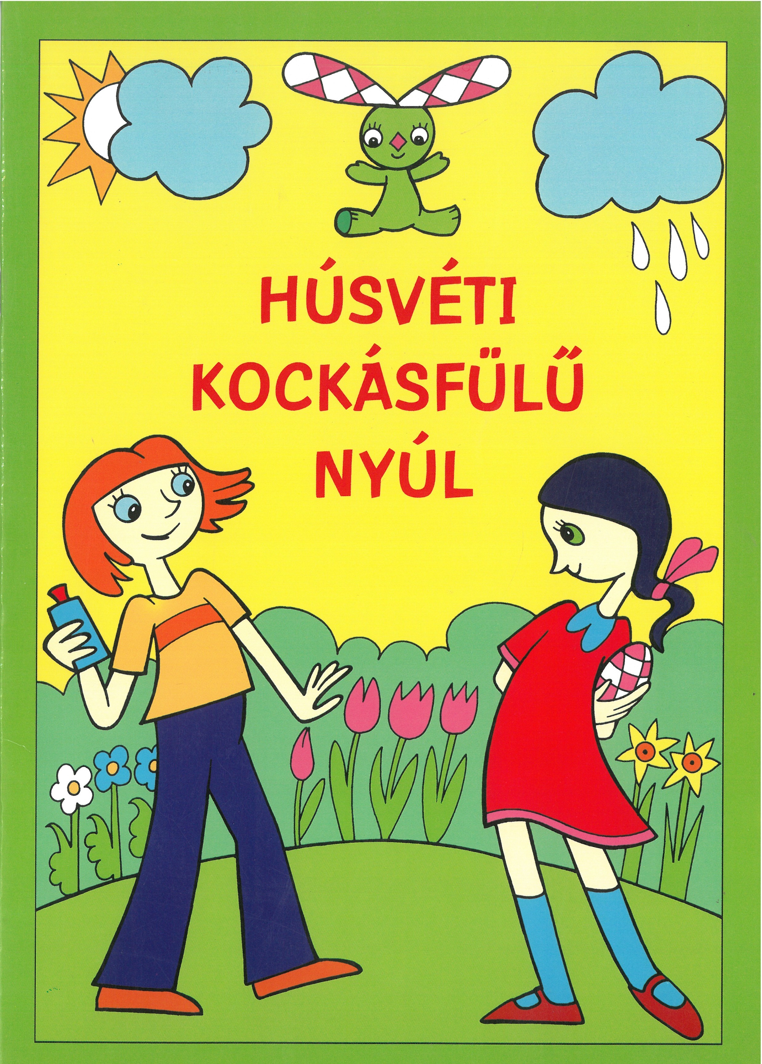 Húsvéti kockásfülű nyúl - mesés kifestő