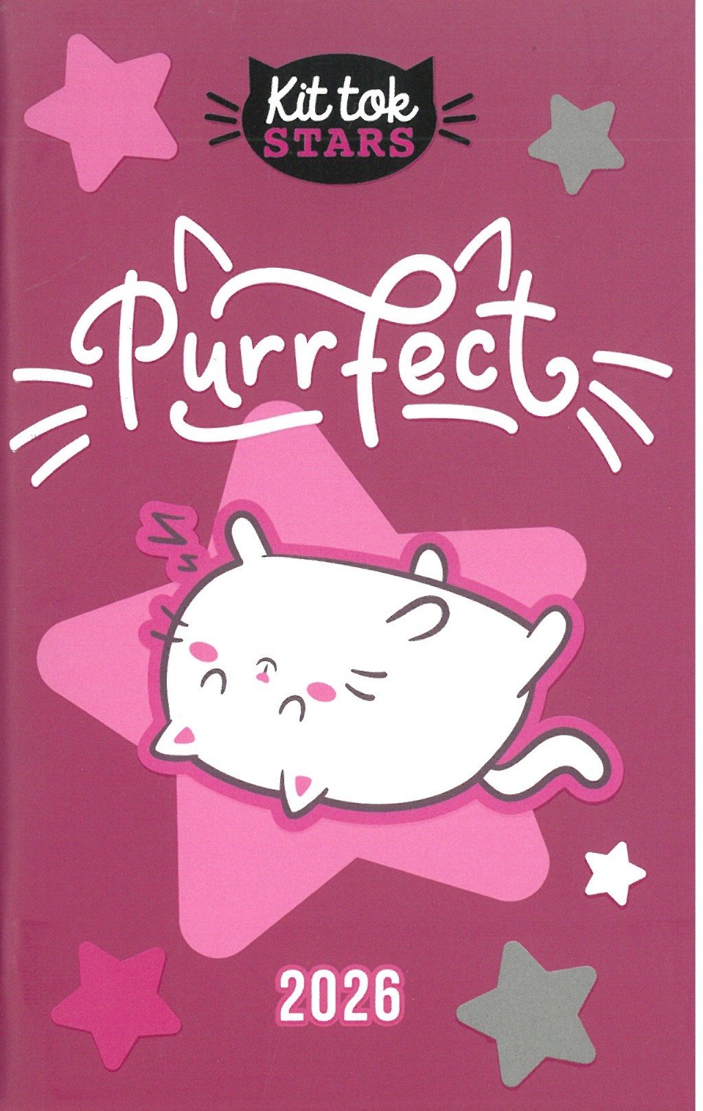 2026 zsebnaptár A6 tűzött  Kit Tok Purrfect