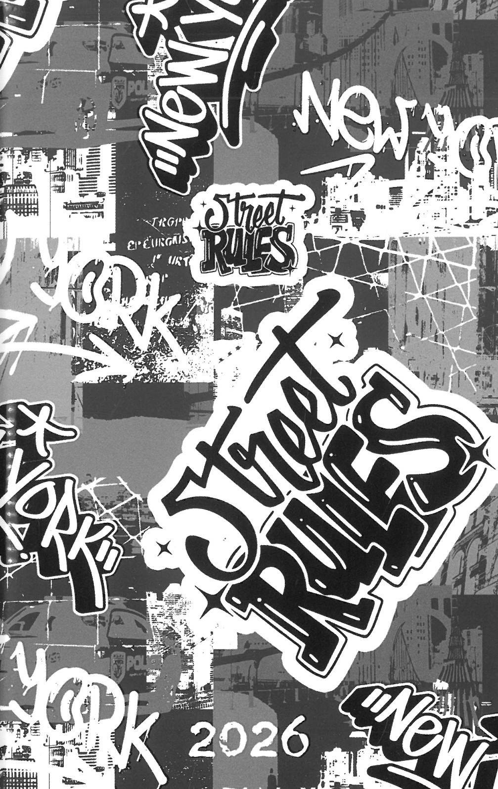 2026 zsebnaptár A6 tűzött  Street Rules