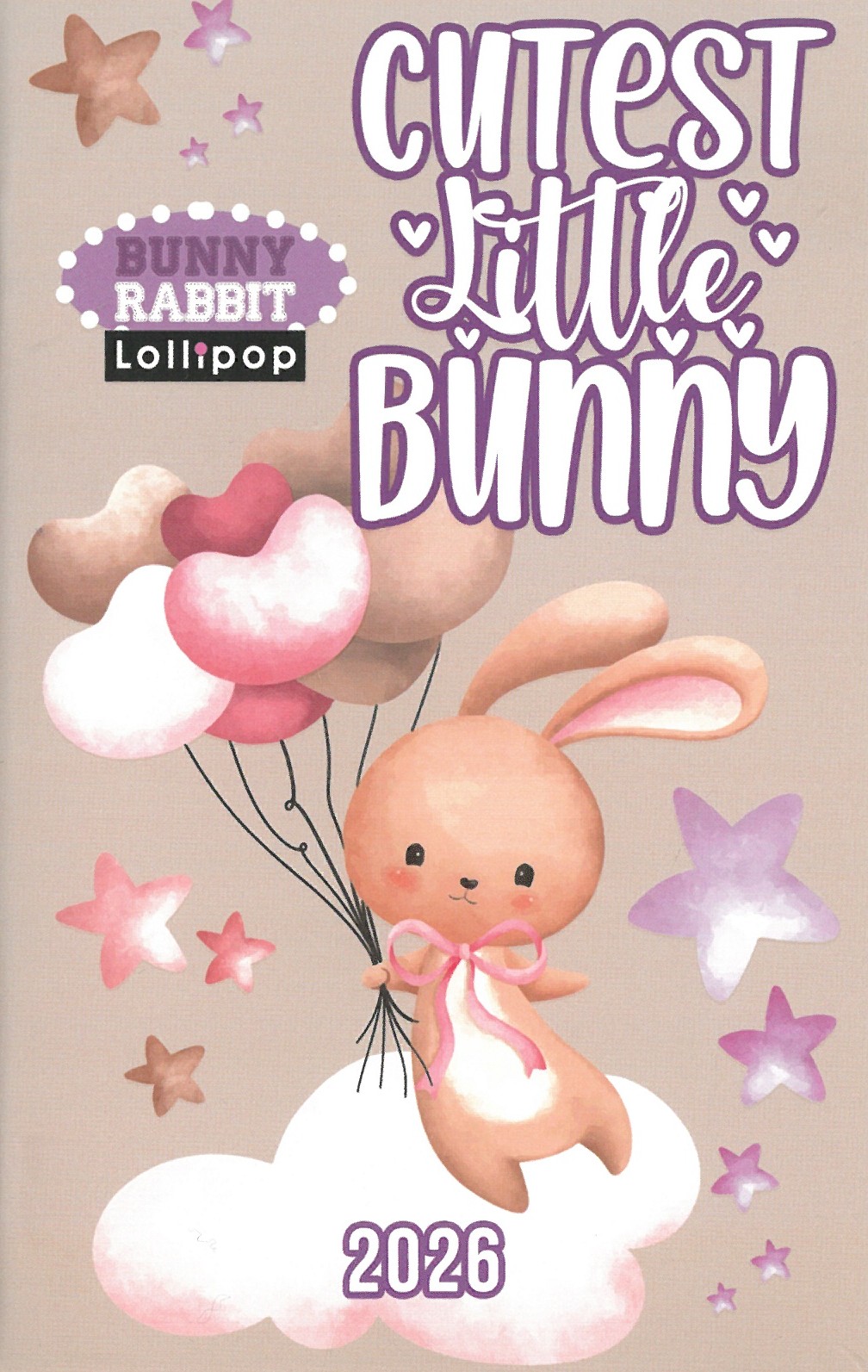 2026 zsebnaptár A6 tűzött  Cutest Little Bunny