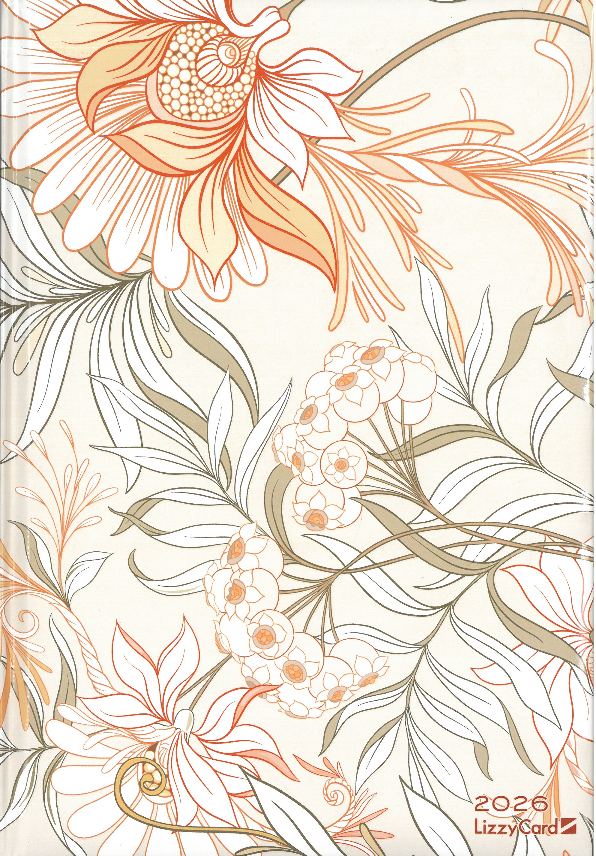 2026 határidőnapló B5 Beige Flower