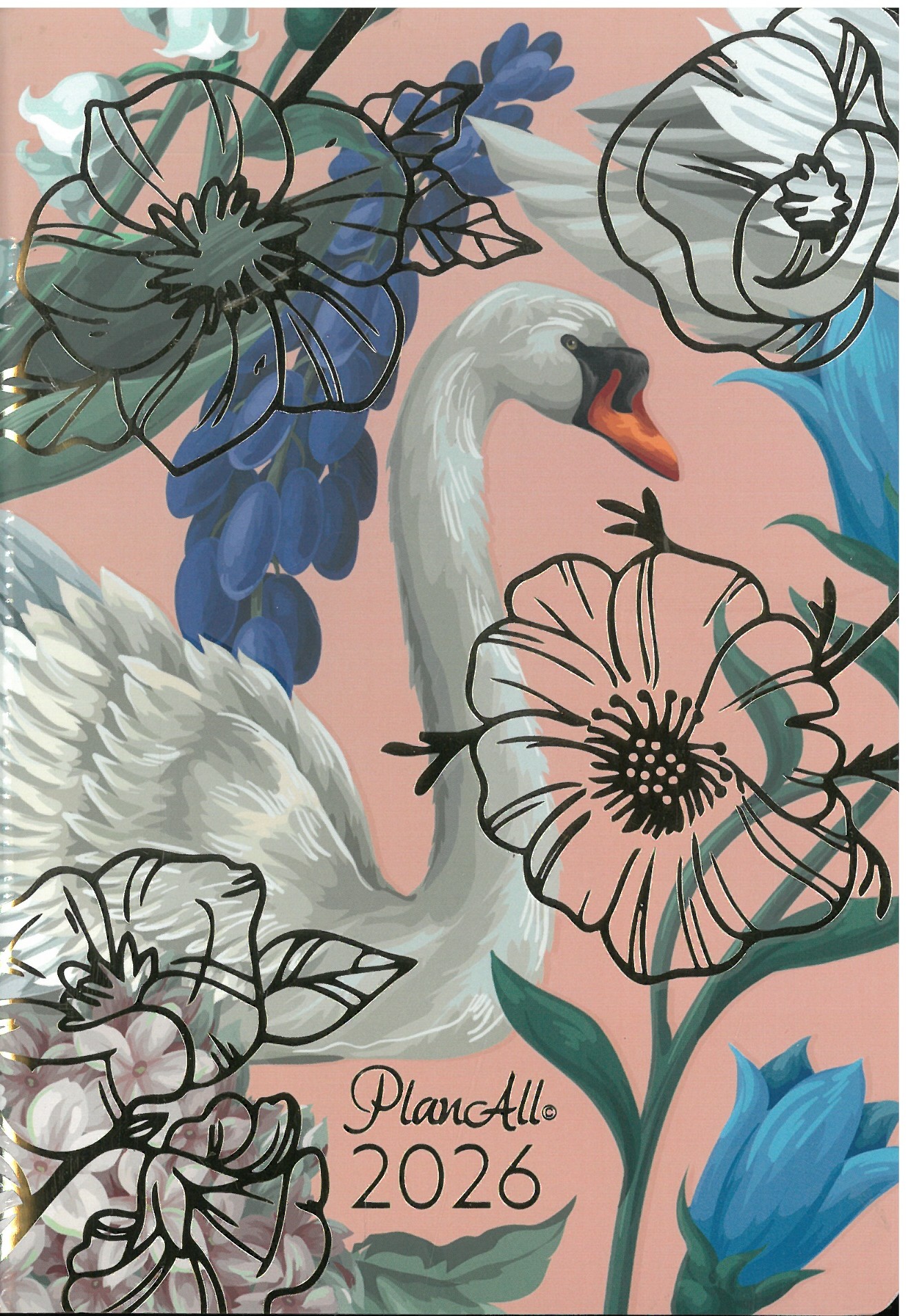 2026 zsebnaptár B6 tűzött  SWAN