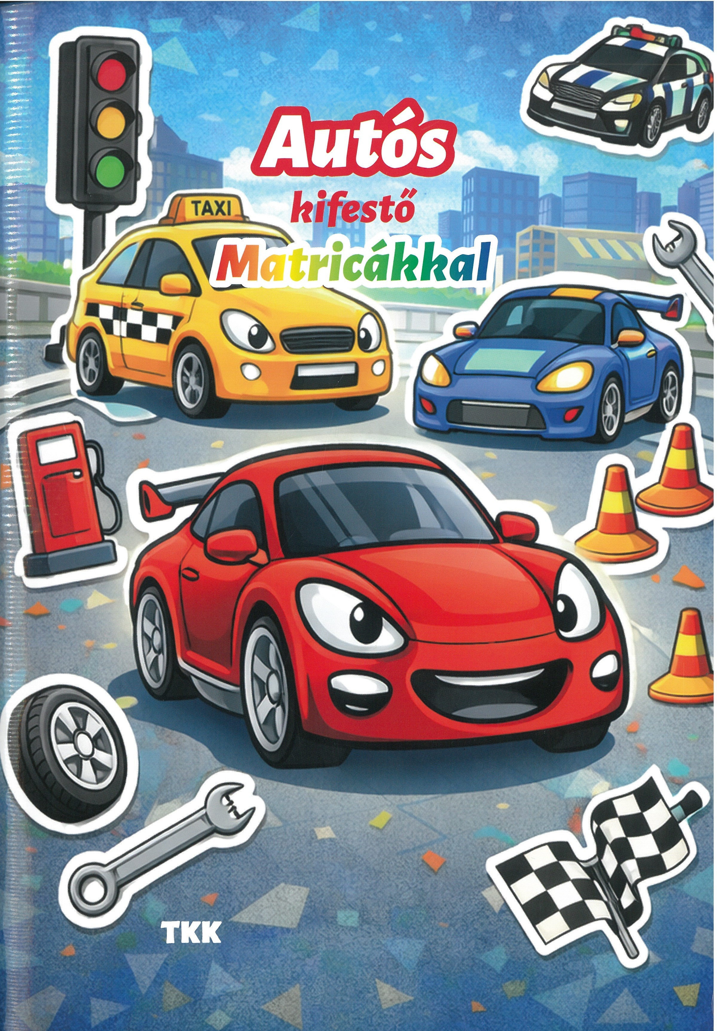 Autós kifestő - Matricákkal