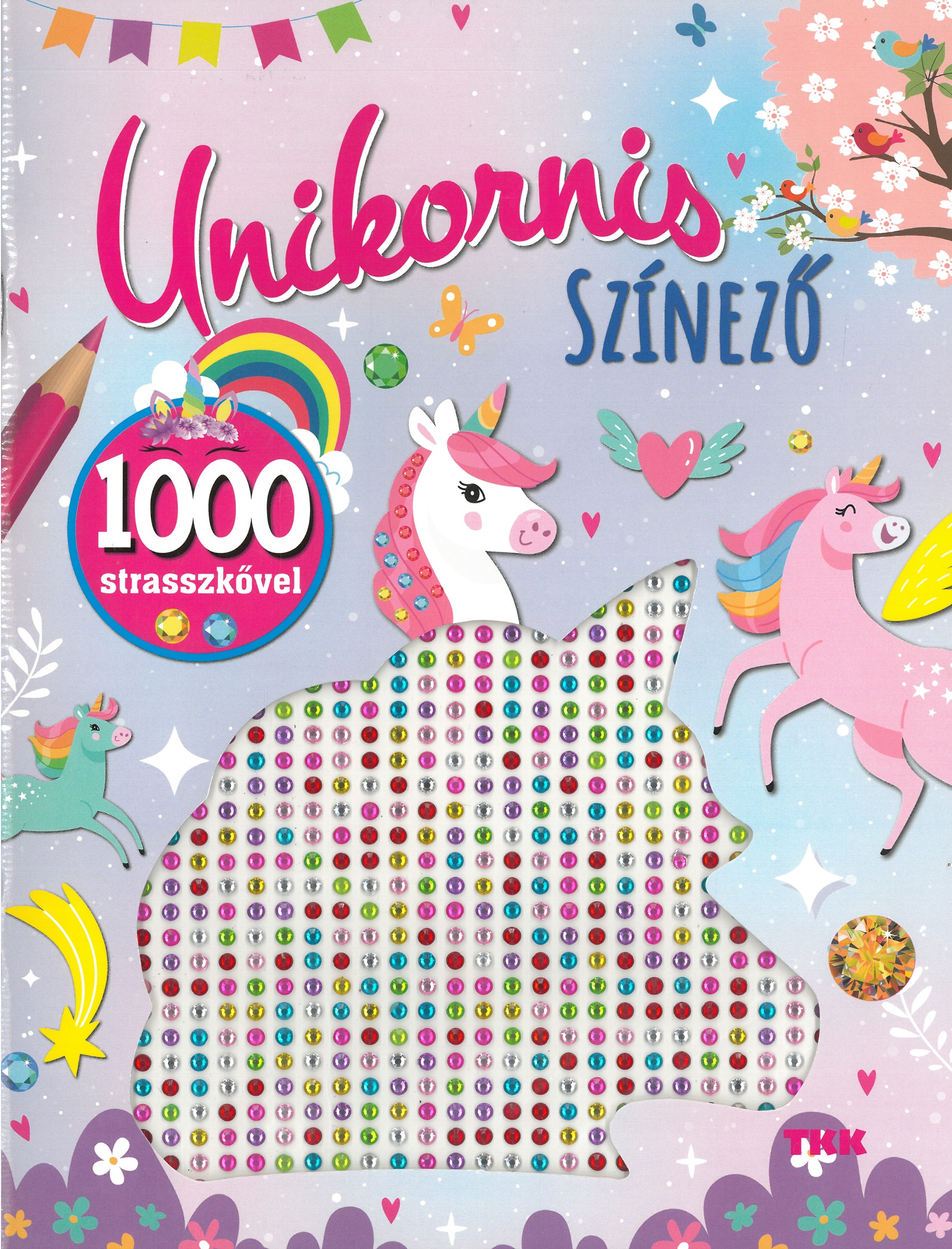 1000 strassz - Unikornis színező (BB)