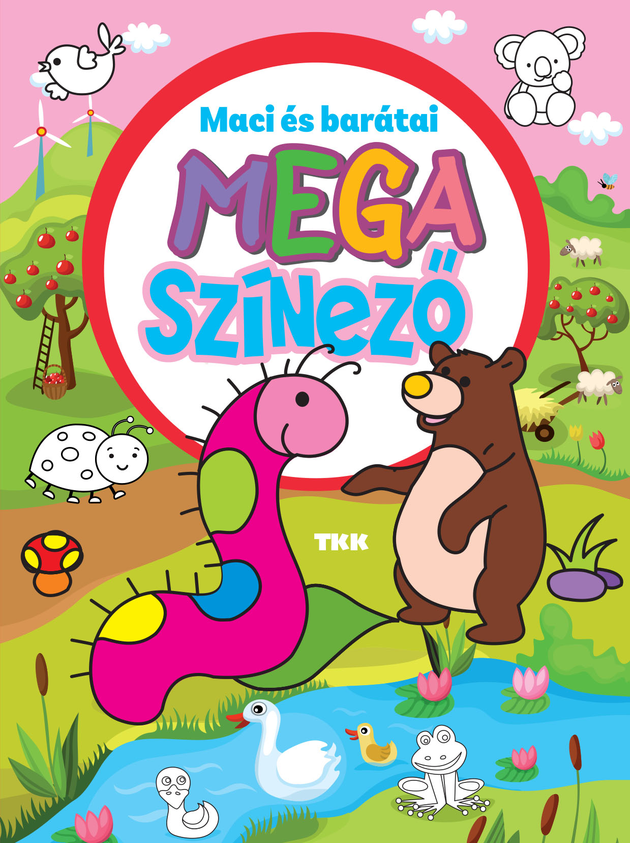Mega színező - Maci és barátai