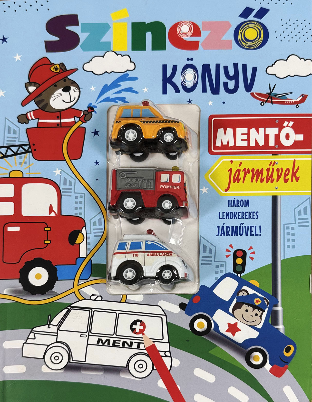 Színező könyv - mentőjárművek