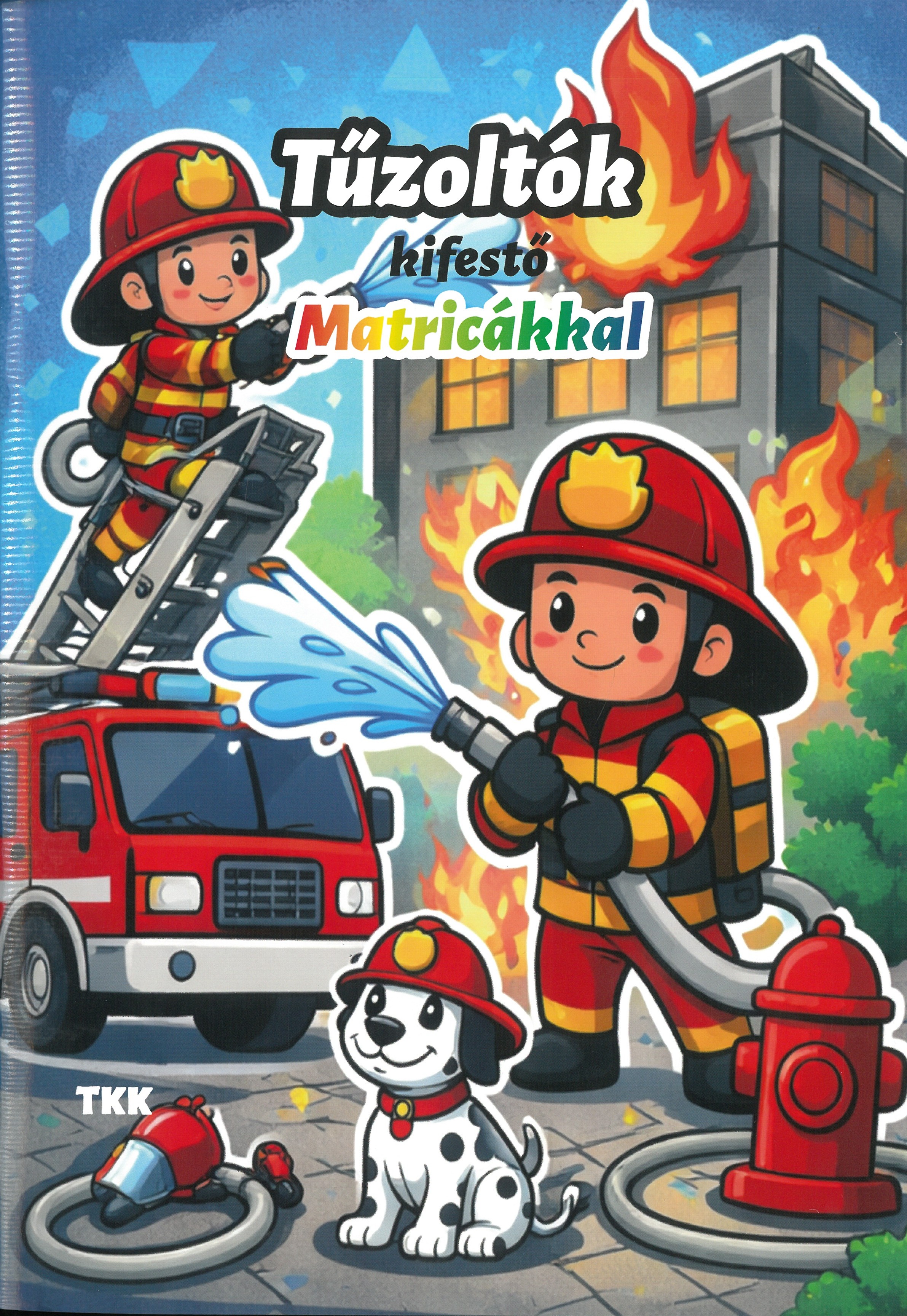 Tűzoltók kifestő - Matricákkal