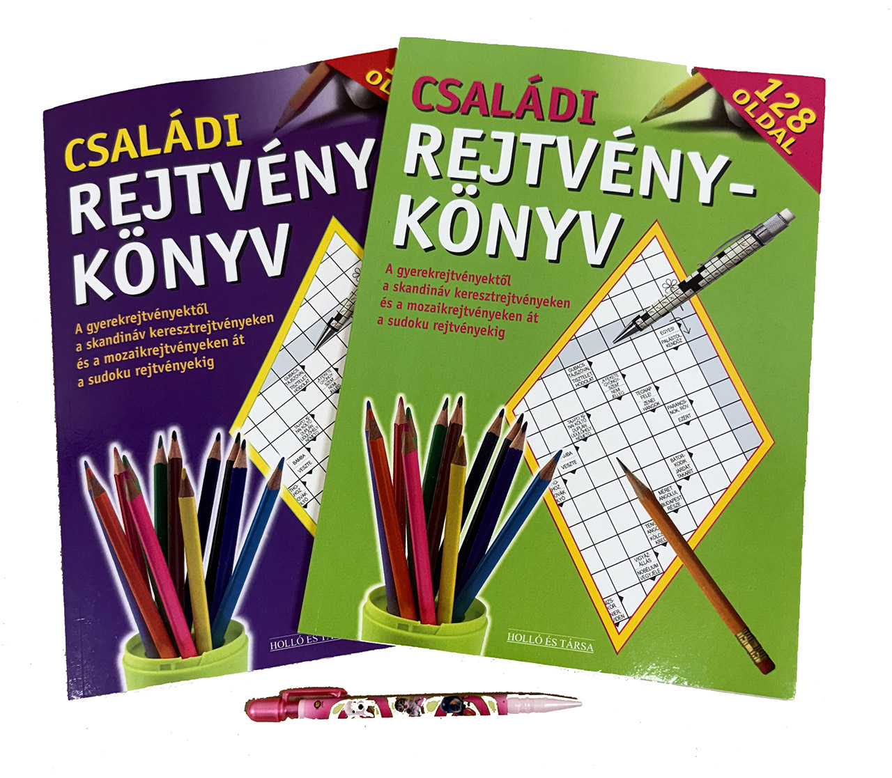 Családi Rejtvénykönyv 2db + ajándék írószerrel