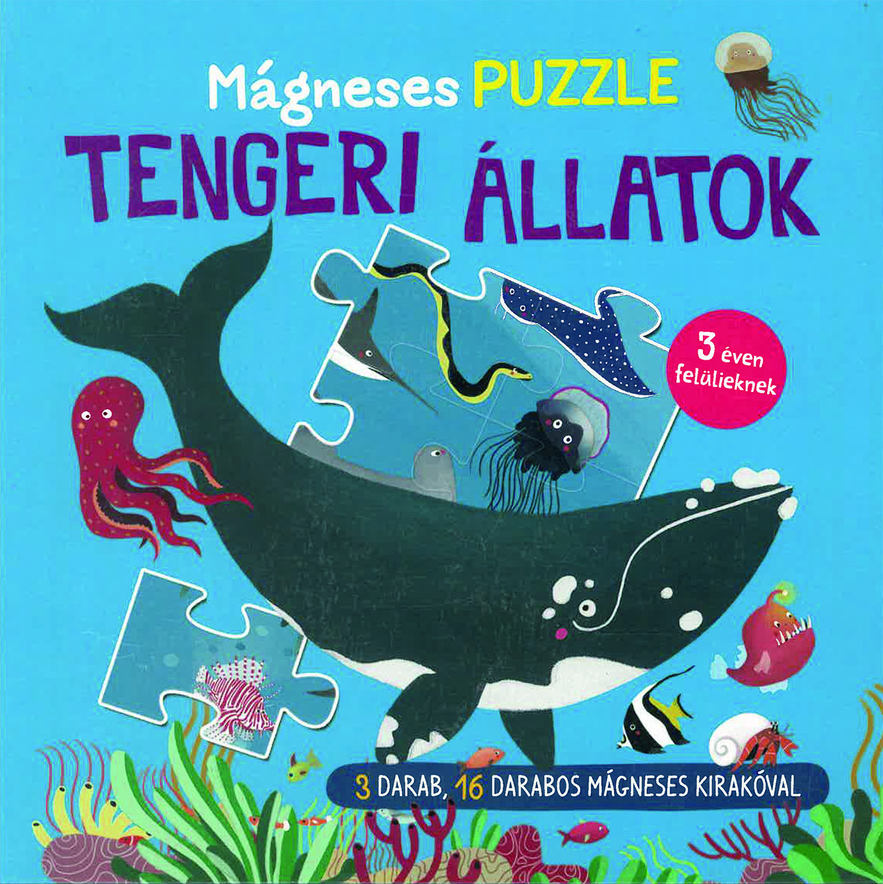 Mágneses puzzle - Tengeri állatok