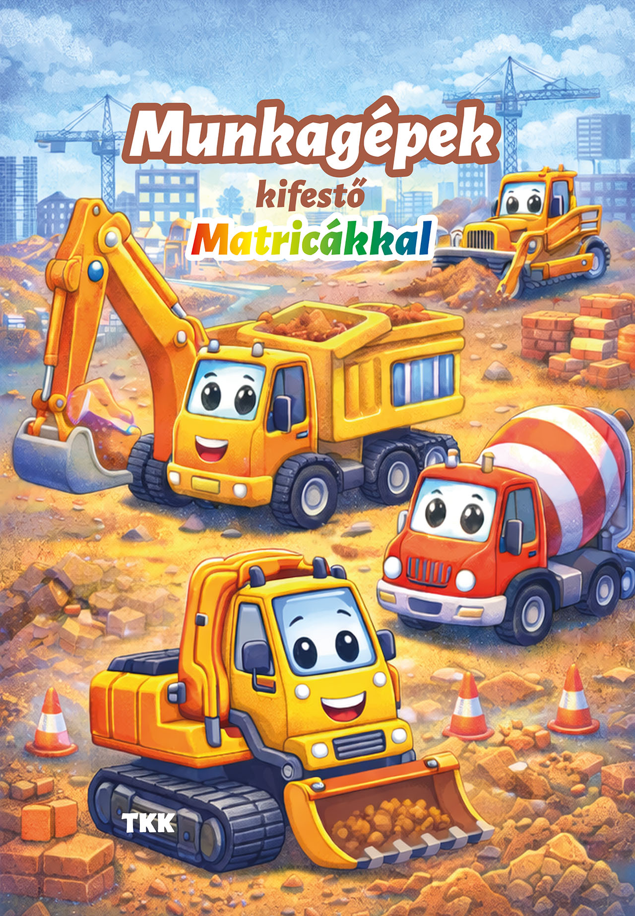 Munkagépek kifestő-Matricákkal